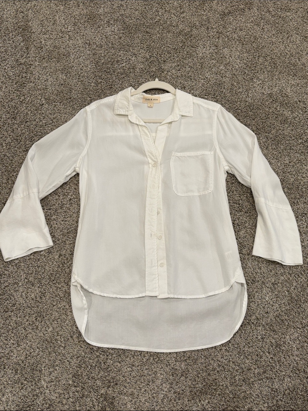 Classic White Button-Up Shirt for Men